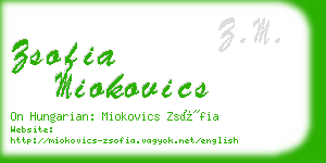 zsofia miokovics business card